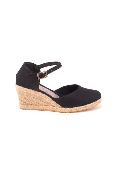 Star Tombis Handmade Linen Espadrille - Real Handmade, Ankle Strap Heel Open Padded Heel