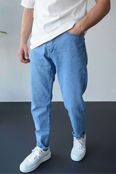 Pars Erkek Çocuk Mavi Düz Rahat Kesim Düz Paça Jeans Kot Pantolon