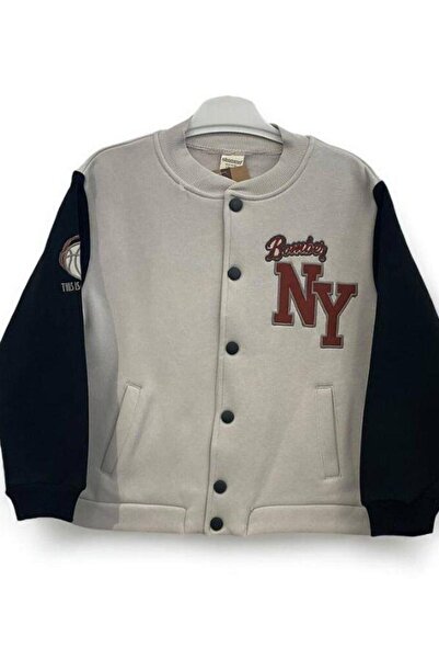 Zekids Αγόρι με 3 νήματα ράστερ πίσω εμπριμέ κολεγιακό μπουφάν