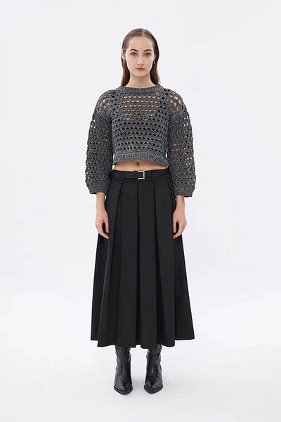 Quzu Women's Black Skirt - 410287   Model