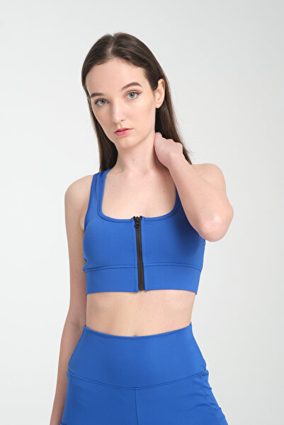 ZERTEX Γυναικείο φανελάκι SAX BLUE με χρώμα με φερμουάρ συστήνει