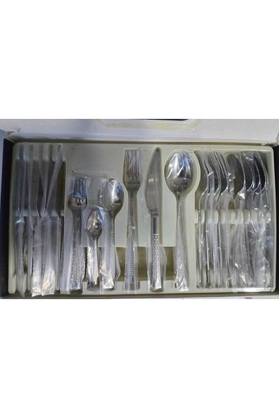 ÖZLİFE Özlife Li̇nda 36-Piece Fork Spoon Knife Set Simple 6-Person Boxed Fork Spoon Knife Set
