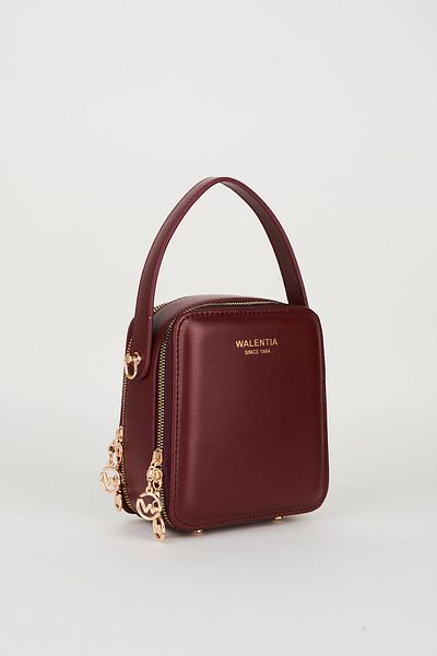 Vivaq Women's Hazer Claret Red 3 Compartment Lined Faux Leather Adjustable Strap Zipper Closure Hand and Shoulder Bag