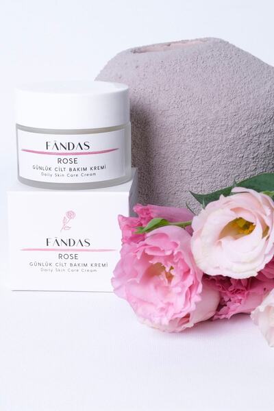 FANDAS 100% Natural Rose Extract Daily Skin Care Cream 50 ml Moisturizing and Nourishing