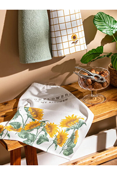 LC Waikiki Lcw Ecru Floral Printed Drying Cloth 3 Pack 40X50 cm