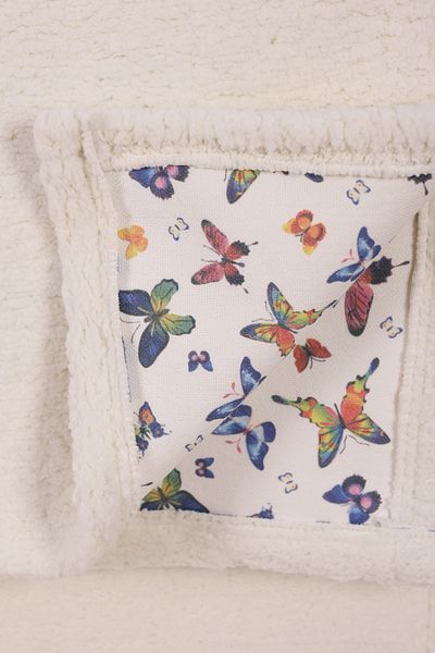 Junenext Baby Blanket 85X100 cm Sheep Hair and Muslin Blanket