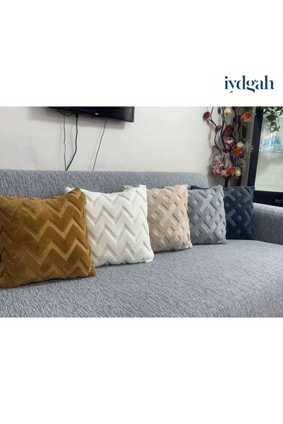 IYDGAH Single Sided 3D Plush Throw Pillow Cover - 44X44 Gray 1 Piece