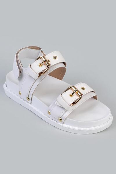 ShoeTek White Leather Tarisa Women's Sandals - Strappy