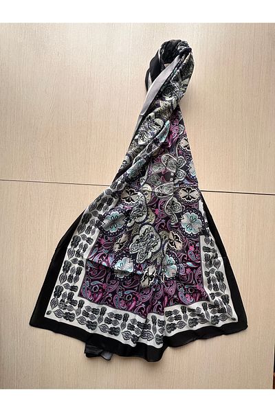 Modakaşmir Silky Soft Ethnic Cotton Shawl with Border