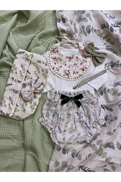 Little Trend Baby 8 Parça Okaliptus Müslin Set(Müslin Battaniye, Örtü,Şort,An...