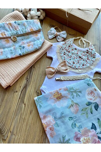 Little Trend Baby Rosegarden Müslin Set(Müslin Battaniye ve Örtü,Anne Çanta,E...