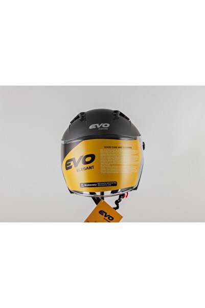 Evo ÇENESİZ YARIM KASK VİZÖRLÜ MAT GRİ- S