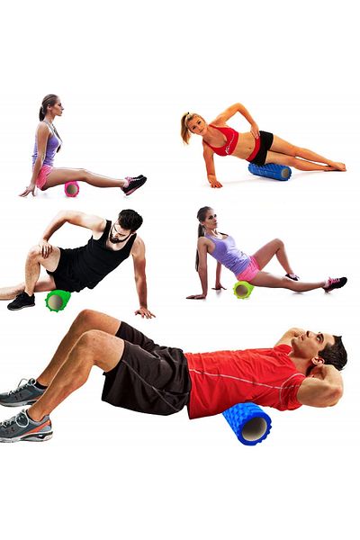 Boldy Foam Roller - Roller de exercițiu - Roller de masaj - Roller de încălzire - Roller de masaj mediu dur - Roller Pilates
