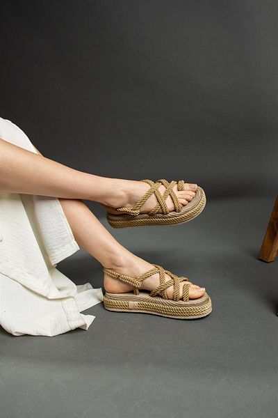 ShoeTek Γυναικεία Σανδάλια Σαγιονάρες με σχοινί Marie Mink