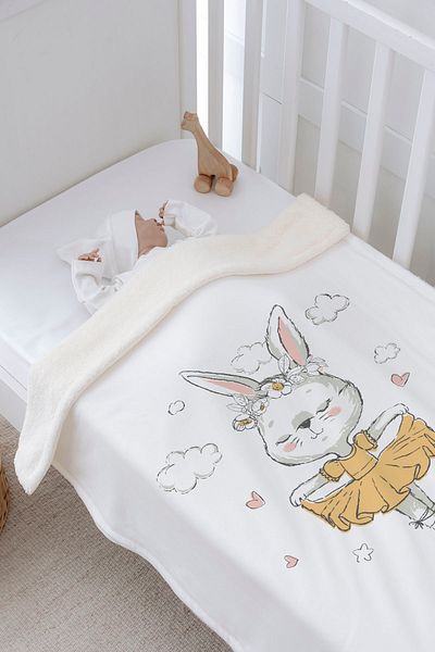 Tuğba Kuğu Plush Double Face Blanket - Rabbit's Dream
