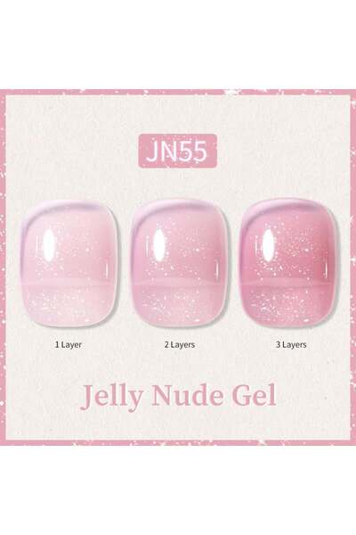 Born Pretty 10ml Jelly Nude Seri Kalıcı Oje JN55 (57851-5)