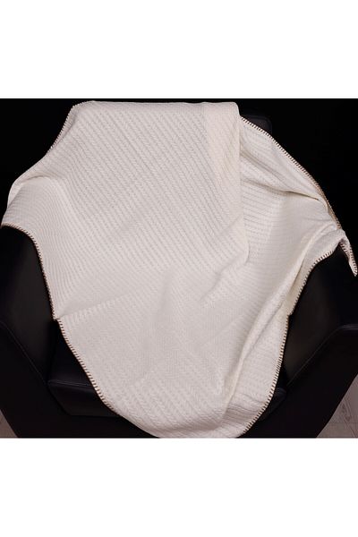 Bahar Baby Emboss Blanket White