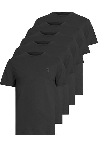 Kozik Ανδρικό T-Shirt Multi-Standard Cut Crew Neck 100% βαμβακερό πακέτο T-Shirt 5 τεμαχίων