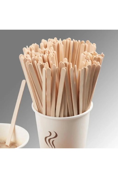 YOK YOK AMBALAJ Ahşap Çay Kahve Karıştırıcısı Kaşığı (BAMBU) 500 Adet