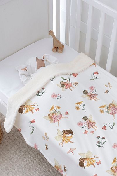 Tuğba Kuğu Plush Double Face Blanket (80X120) - Limited 21 - Dancing Fairies