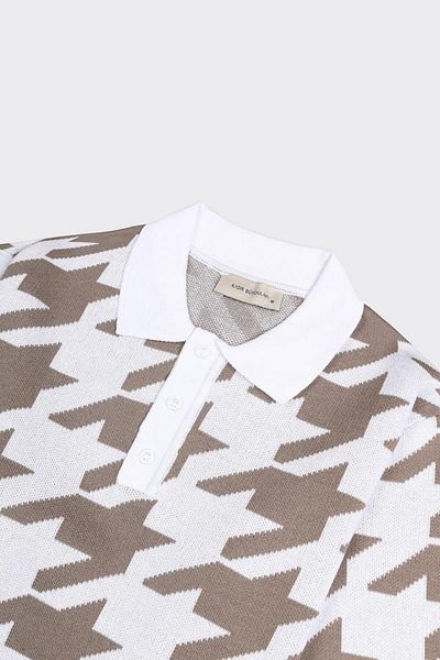Kadir Büyükkaya Men's Buttoned Polo Neck Knitwear-Kax6707W