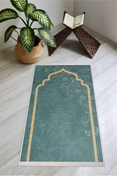 Modern home Diz Ağrıtmaz Süngerli Kalın Tüylü Seccade Yumuşak Seccade