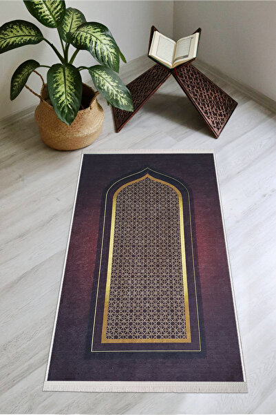 Modern home Diz Ağrıtmaz Süngerli Kalın Tüylü Seccade Yumuşak Seccade