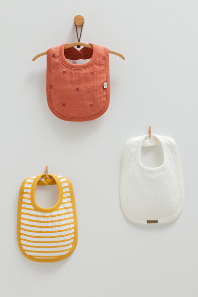 Caramell 3LÜ MAMA ÖNLÜK (0-12 AY BEBEKLER İÇİN UYUMLU) 3'lü Önlük %100 PAMUK ...