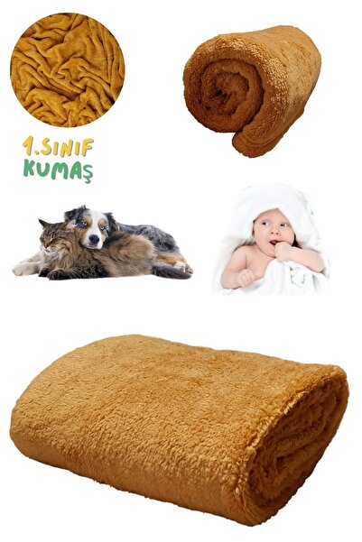 Peluş Kedi Köpek Bebek Battaniyesi - Evcil Hayvan İçin Yumuşak Battaniye 1.Sınıf