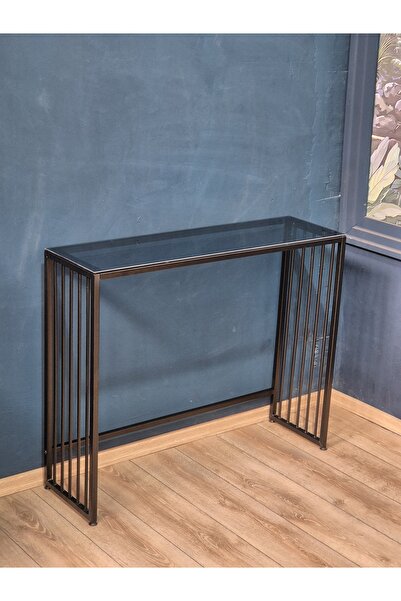 Home ALİN HOME DECORATİON - Çubuklu Metal Dresuar, Konsol Masası - Mat Siyah ...