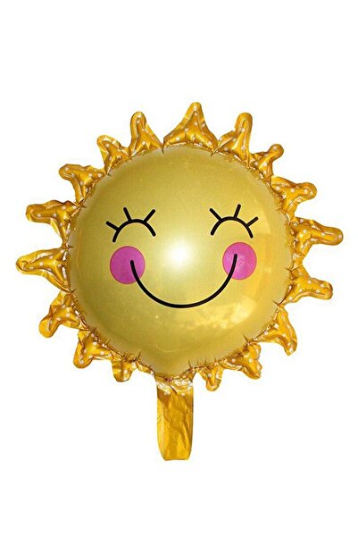 Baloncum Parti Balonları Gülümseyen Smiling Güneş Folyo Balon Helyumlu Balonlar