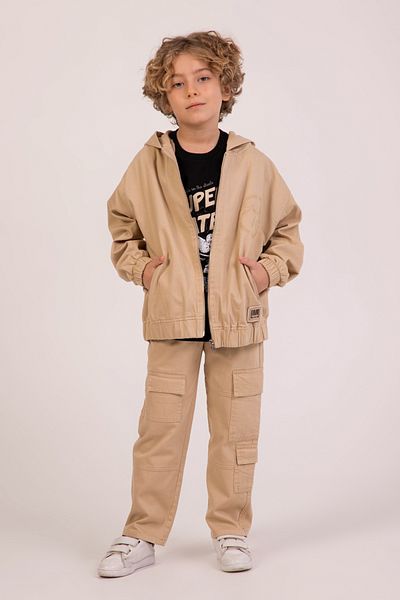 DMB BOYS & GIRLS Μπουφάν Gabardine από βαμβακερό κουκούλα 4-9 ετών
