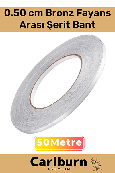 Carlburn Özel Üretim Kendinden Yapışkanlı Suya Dayanıklı 1 cm 50 Metre Bronz ...
