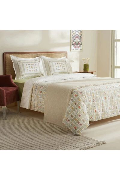 Karaca Home Arty 100% Baumwolle Doppelbett Bettwäsche und Decken Set