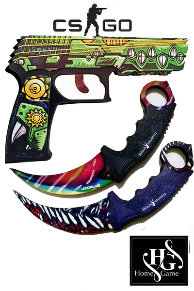 HG Home&Game Cs Go See Ya Later Gun and Smoke17-18 New Set Gamer Gift Wooden