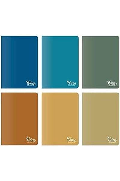 STOREMAX سلسلة SLM Colors Vintage، دفتر ملاحظات بغلاف مقوى مقاس A5 60 ورقة غير مبطنة، 3 عبوات، بني