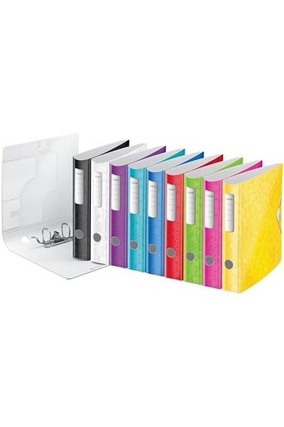 STOREMAX Metallic Red Wire Ring Binder, A4 Folder, Elastic Fastening 65 mm Wide