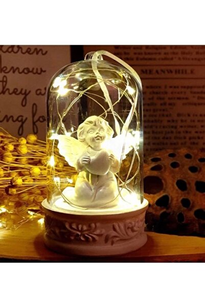 Genel Markalar Beyaz Melek Işıklı Fanus