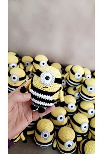 AYÇA ACUN Ami̇gurumi̇ Mi̇nyon Bob Anahtarlik-çanta Süsü  1 Adet