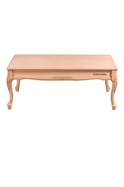 Mobilya Baba Çamoluk Lükens Oymalı Sehpa Cilasız Ham Ahşap