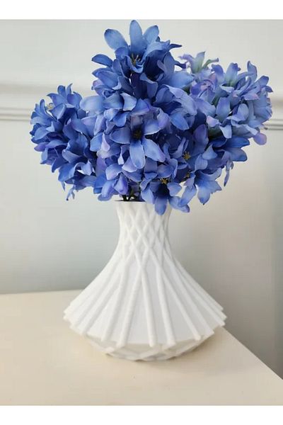 3D Brothers Stylish Cross Hatch Pattern Modern Vase