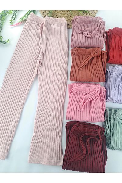 Butik Girls' Summer Pants Corded Fabric 2 Pieces (Please Specify Your Color Choice with Order Message