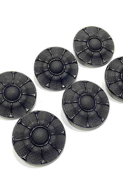 karantuhafiye Coat Coat Button / Black 2.7 cm / Code:2615