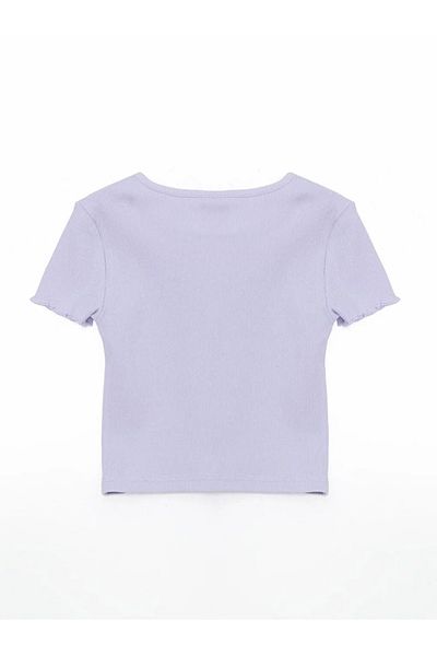 LC Waikiki Tricou pentru fetiță LCW ECO liliac cu gât crew