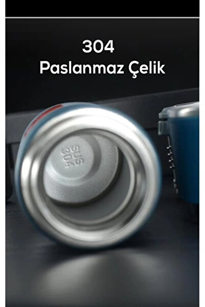 OMZ 3-Cup Thermos 24 Hours Hot and Cold Protection 1 L Beverage Stainless Steel Green 24-Hour Boxed Tr