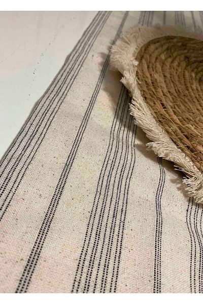 Mavi Masal Striped Linen Runner 40X110