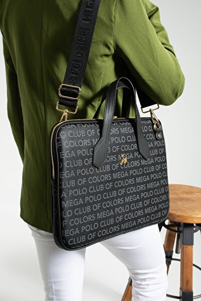 çantamgelsin LEPTOP ȘI SERVIETĂ NEGRU MEGA POLO FEMEI