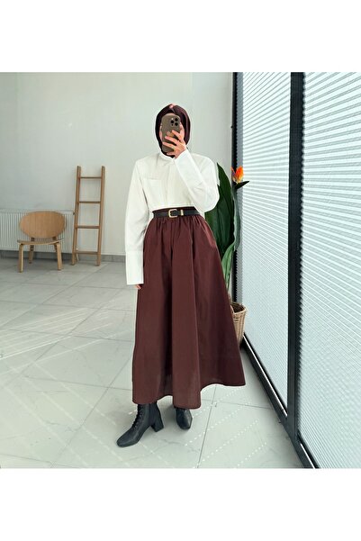 Bass Collection Poplin Etek Acı Kahverengi