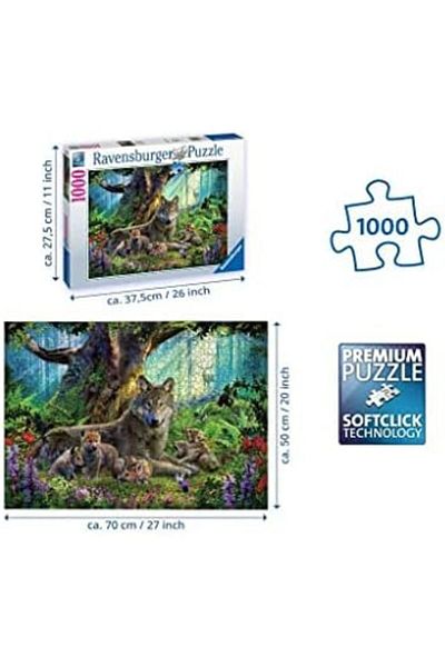 STOREMAX Erhnshp 1000 Pieces in Forest, Puzzle, Wolves New Design News 995340