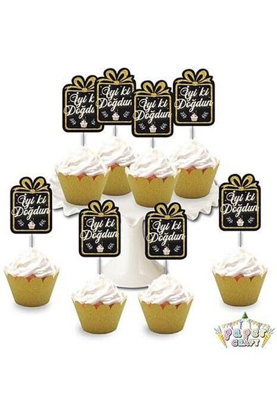 STOREMAX Kerem Marifetleri - Simli Eva Deluxe Happy Birthday Toothpick Shop 1109945